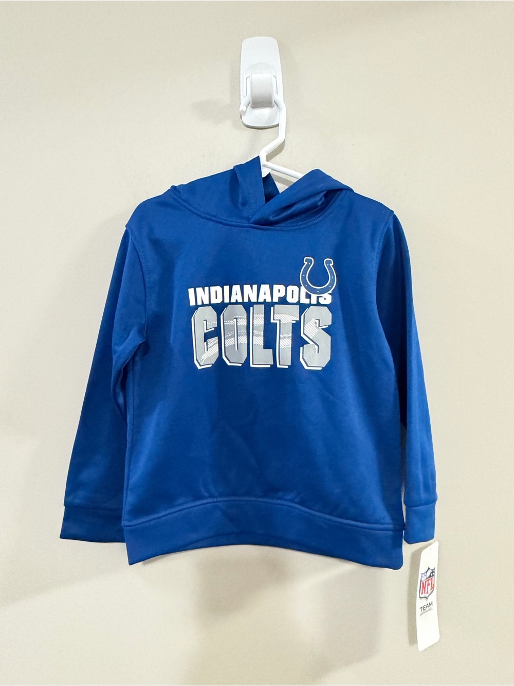 NWT NFL Toddlers Royal Blue Indianapolis Colts Hoodie. Size 4T